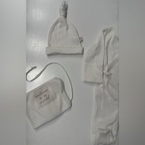 Organic Cotton Pointelle Layette 2pc Gift Set